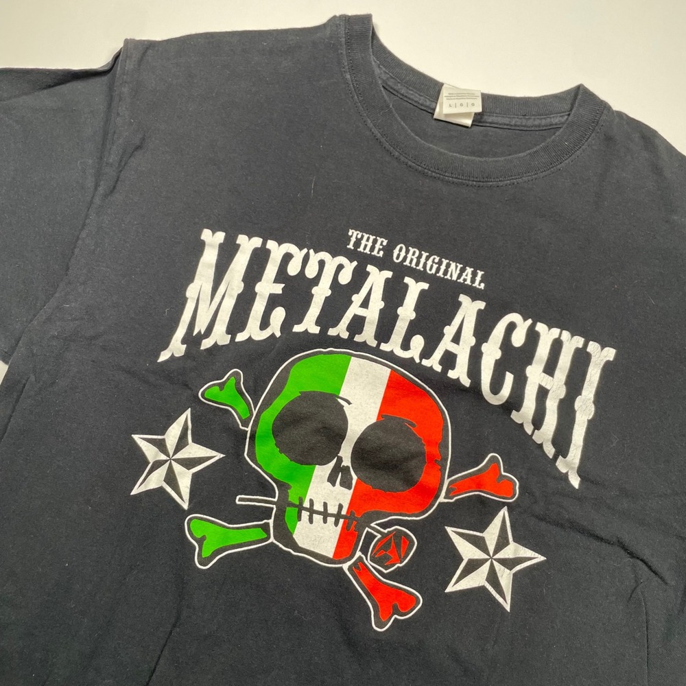 Metalachi Band T-Shirt Men Large Black Lucky 13 Mexican Flag Sugar Skull Graphic